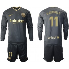 Maillot de Foot FC Barcelone Ousmane Dembele 11 Enfant Exterieur 2020/21 ML